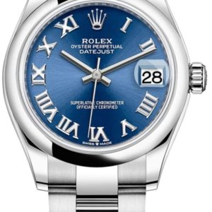 Rolex Datejust 31 Stainless Steel Blue Roman Dial Women’s Watch M278240-0017 31mm