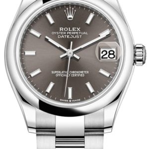 Rolex Datejust 31 Stainless Steel Dark Grey Dial Women’s Watch M278240-0009 31mm