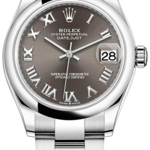 Rolex Datejust 31 Stainless Steel Dark Grey Roman Dial Women’s Watch M278240-0015 31mm