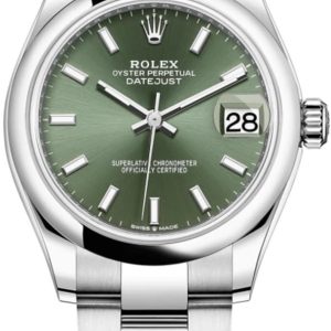 Rolex Datejust 31 Stainless Steel Mint Green Dial Women’s Watch M278240-0011 31mm