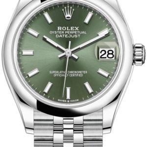 Rolex Datejust 31 Stainless Steel Mint Green Dial Women’s Watch M278240-0012 31mm