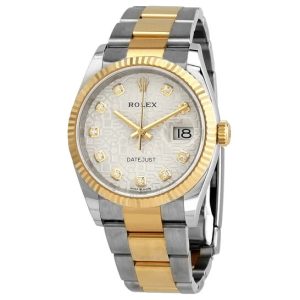 Rolex Datejust 36 Silver Jubilee Diamond Dial Men’s Stainless Steel and 18kt Yellow Gold Oyster Watch 126233SJDO 36mm