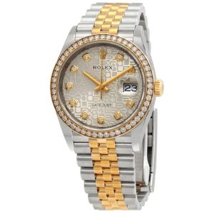 Rolex Datejust 36 Silver Jubilee Diamond Dial Men’s Steel and 18kt Yellow Gold Jubilee Watch 126283SJDJ 36mm