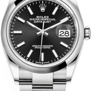 Rolex Datejust 36 Stainless Steel Black Dial Women’s Watch M126200-0004 36mm
