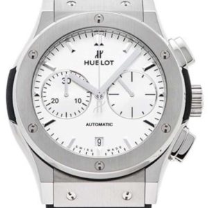 Hublot Classic Fusion Chronograph White Dial Rubber Strap Men’s Watch 521.NX.2611.RX 45mm