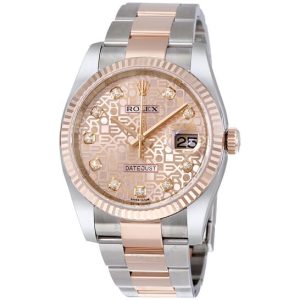 Rolex Datejust 36 Pink Jubilee Steel and 18K Everose Gold Oyster Men’s Watch 116231PJDO 36mm