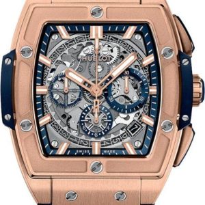 Hublot Spirit of Big Bang Chronograph King Gold Blue Leather Men’s Watch 641.OX.7180.LR 42mm