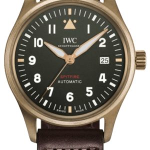 IWC Pilot’s Automatic Spitfire Black Dial Brown Leather Strap Men’s Watch IW326806 39mm