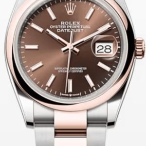 Rolex Datejust 36 Steel & Everose Gold Chocolate Dial Women’s Watch M126201-0044 36mm