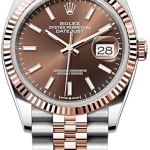 Rolex Datejust 36 Steel & Everose Gold Chocolate Dial Women’s Watch M126231-0043 36mm