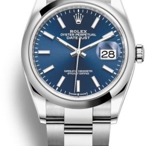 Rolex Datejust 36 Stainless Steel Blue Dial Women’s Watch M126200-0006 36mm