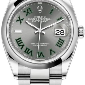 Rolex Datejust 36 Stainless Steel Slate Dial Women’s Watch M126200-0018 36mm