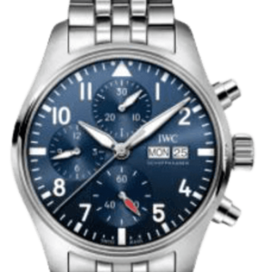 IWC Pilot’s Chronograph Blue Dial Steel Men’s Watch IW388102 41mm