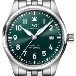 IWC Pilot’s Mark XX Automatic Green Dial Steel Men’s Watch IW328206 40mm