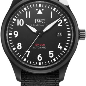 IWC Pilot’s Top Gun Black Dial Fabric Strap Men’s Watch IW326906 41mm