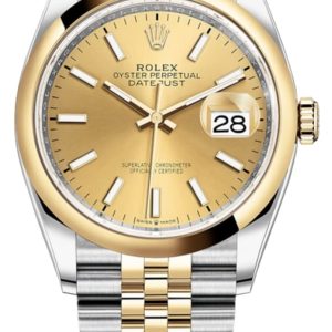 Rolex Datejust 36 Steel & Yellow Gold Champagne Dial Women’s Watch M126203-0015 36mm