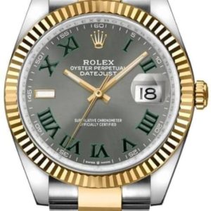 Rolex Datejust 36 Steel & Yellow Gold Slate Roman Dial Women’s Watch M126233-0036 36mm