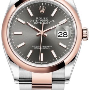 Rolex Datejust 36 Steel & Everose Gold Slate Dial Women’s Watch M126201-0014 36mm