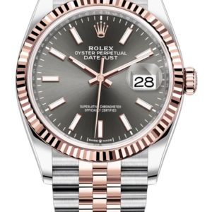 Rolex Datejust 36 Steel & Everose Gold Slate Dial Women’s Watch M126231-0013 36mm