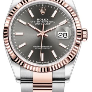 Rolex Datejust 36 Steel & Everose Gold Slate Dial Women’s Watch M126231-0014 36mm