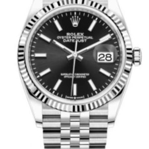 Rolex Datejust 36 Steel & White Gold Black Dial Women’s Watch M126234-0015 36mm