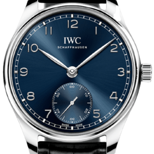 IWC Portugieser Blue Dial Leather Strap Men’s Watch IW358305 40.4mm