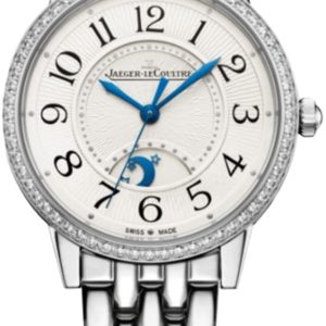 Jaeger LeCoultre Rendez-Vous Night & Day 34mm Automatic Grey Dial Diamond Bezel Steel Women’s Watch Q3448130 34mm