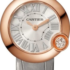 Cartier Ballon Blanc Silver Dial Leather Strap Women’s Watch WGBL0004 26mm