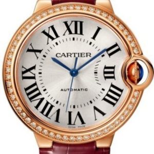 Cartier Ballon Bleu 36mm 18kt Rose Gold Diamond Women’s Watch WJBB0034 36mm