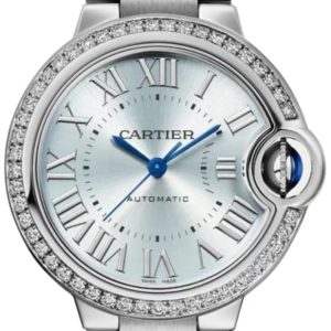 Cartier Ballon Bleu de Cartier Blue Dial Diamond Steel Women’s Watch W4BB0028 33mm