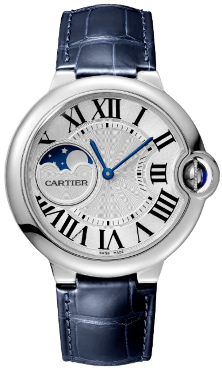 Cartier Ballon Bleu de Cartier Silver Dial Leather Strap Women’s Watch WSBB0029 37mm