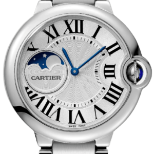 Cartier Ballon Bleu Moonphase 37mm Silver Dial Steel Unisex Watch WSBB0050 37mm