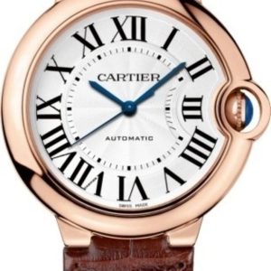 Cartier Ballon Bleu Silvered Guilloche Dial Automatic Women’s Watch WGBB0009 36mm