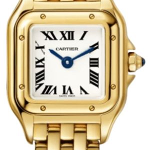 Cartier Panthere de Cartier Mini Quartz Silver Dial 18K Yellow Gold Women’s Watch WGPN0036 25mm