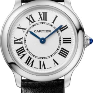 Cartier Ronde Must De Cartier Silver Dial Leather Strap Women’s Watch WSRN0030 29mm