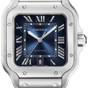 Cartier Santos De Cartier Automatic Blue Dial Steel Men’s Watch WSSA0071 39.8mm