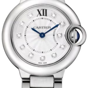 Cartier Ballon Bleu de Cartier Quartz Silver Diamond Dial Steel Women’s Watch W4BB0029 28mm