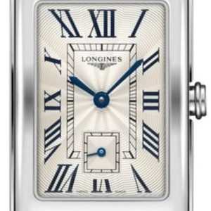 Longines DolceVita Silver Dial Black Leather Strap Women’s Watch L5.512.4.71.0 37mm