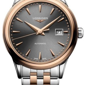 Longines Flagship Automatic Grey Dial Steel and Rose Gold Women’s Watch L4.374.3.78.7 30mm