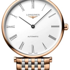 Longines La Grande Classique Automatic White Dial Steel and Rose Gold Women’s Watch L4.918.1.91.7 38mm