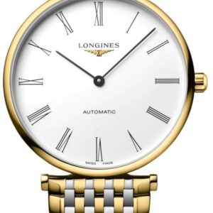 Longines La Grande Classique Automatic White Dial Steel and Yellow Gold Unisex Watch L4.918.2.11.7 38mm