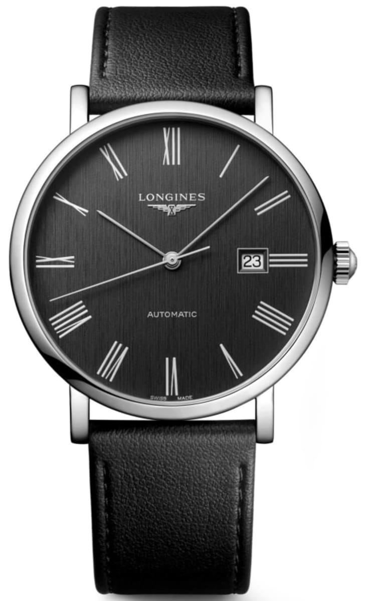 Longines Elegant Collection Grey Dial Leather Strap Men’s Watch L4.911.4.71.2 41mm
