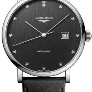 Longines Elegant Collection Grey Dial Leather Strap Women’s Watch L4.911.4.78.2 41mm