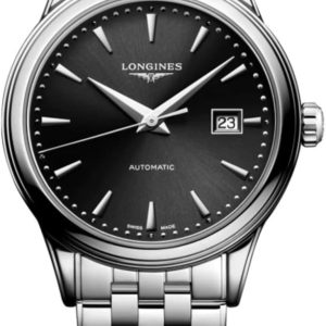 Longines Flagship Automatic Black Dial Steel Women’s Watch L4.374.4.59.6 30mm