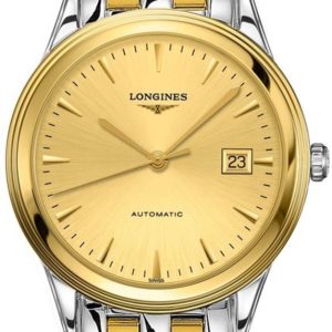 Longines Flagship Automatic Champagne Dial Steel & Yellow Gold Unisex Watch L4.974.3.32.7 38.5mm