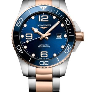 Longines HydroConquest Automatic Blue Two-Tone Rose Gold and Stainless Steel Men’s Watch L3.782.3.98.7 43mm
