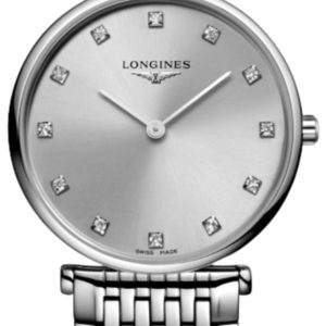 Longines La Grande Classique Quartz Grey Diamond Dial Steel Women’s Watch L4.512.4.70.6 29mm