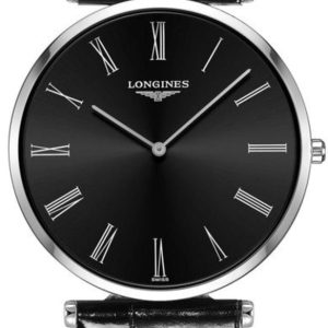 Longines La Grande Classique De Longines Black Dial Black Leather Strap Men’s Watch L4.766.4.51.2 37mm