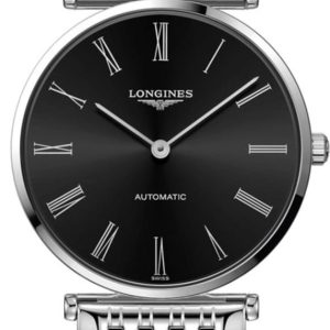 Longines La Grande Classique De Longines Black Dial Stainless Steel Unisex Watch L4.908.4.51.6 36mm