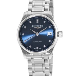 Longines Master Collection Automatic 25.5mm Diamond Accent Blue Dial Women’s Watch L2.128.4.97.6 25.5mm